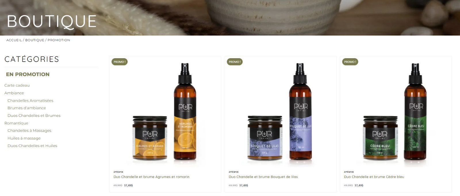 exemple d'ensemble de produits